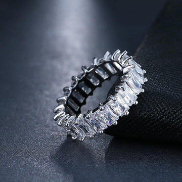 Attractive CZ Paved Austrian Zircon Unique Design Ring - Best Online Prices by Jewellery Supermarket - The Jewellery Supermarket